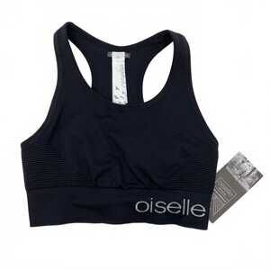 Oiselle Black Racerback Sports Bra | Women’s Size S